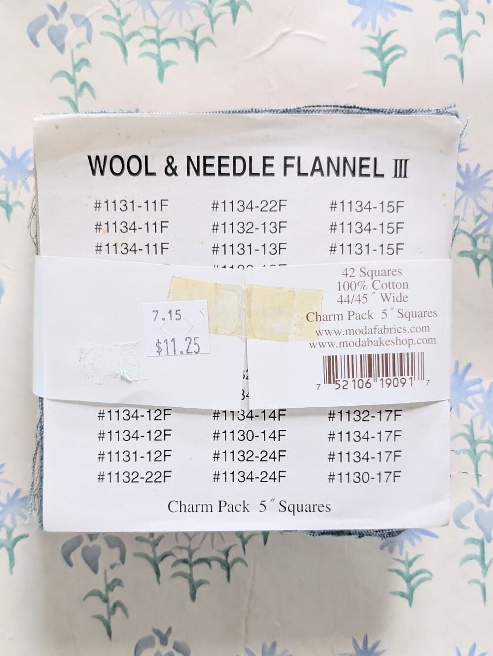 Primitive Gatherings for Moda Wool & Needle Flannels III Charm Pack NEW Fabric - Picture 2 of 5